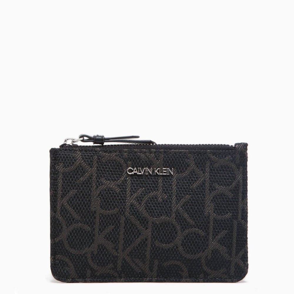 Calvin Klein Offset MonogramLogo Key Fob Card Case